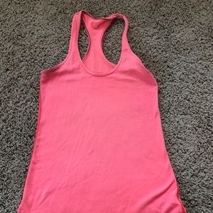 Lululemon racerback tank- coral stripes